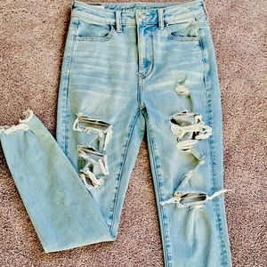 High rise denim jeans